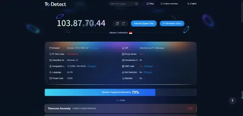 ToDetect — Comprehensive Browser Fingerprint Testing