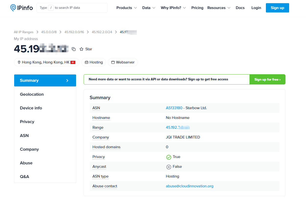 IPinfo.io